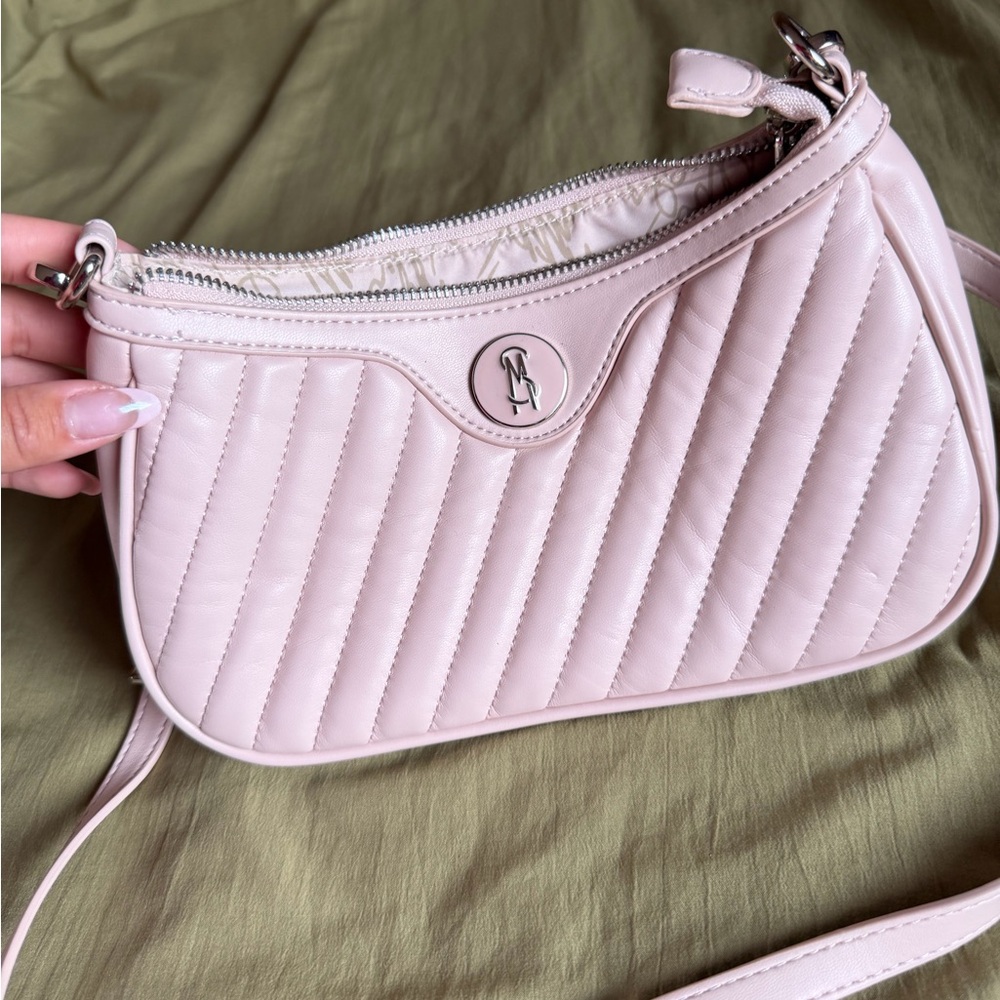 Steve Madden Light Pink Quilted Crossbody Bag